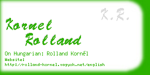 kornel rolland business card